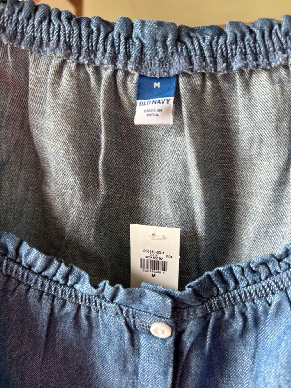 Chambray Pheasant Blouse Cotton - Picture 3 of 4